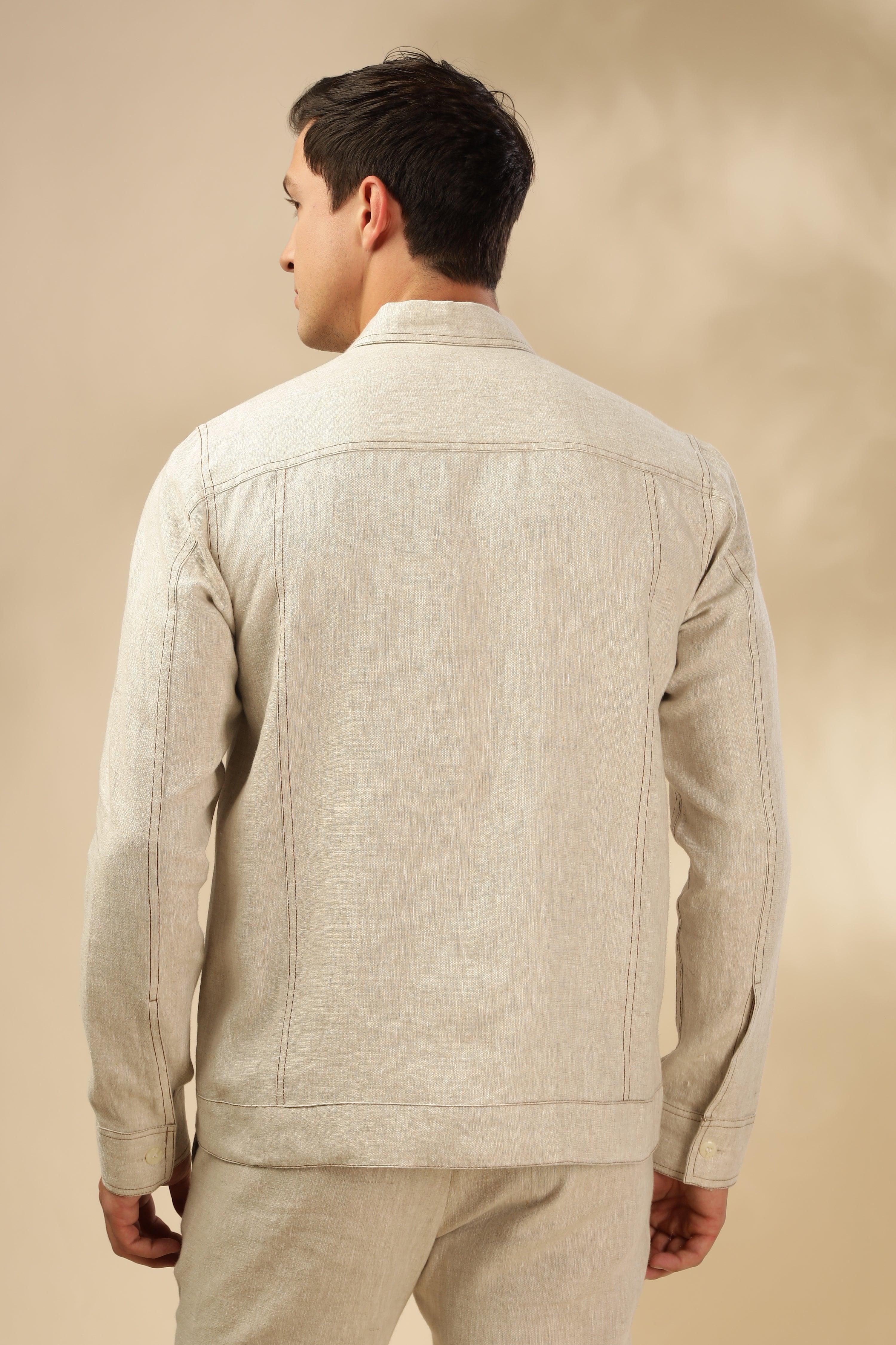 PABLO - Pure French Linen Natural Jacket