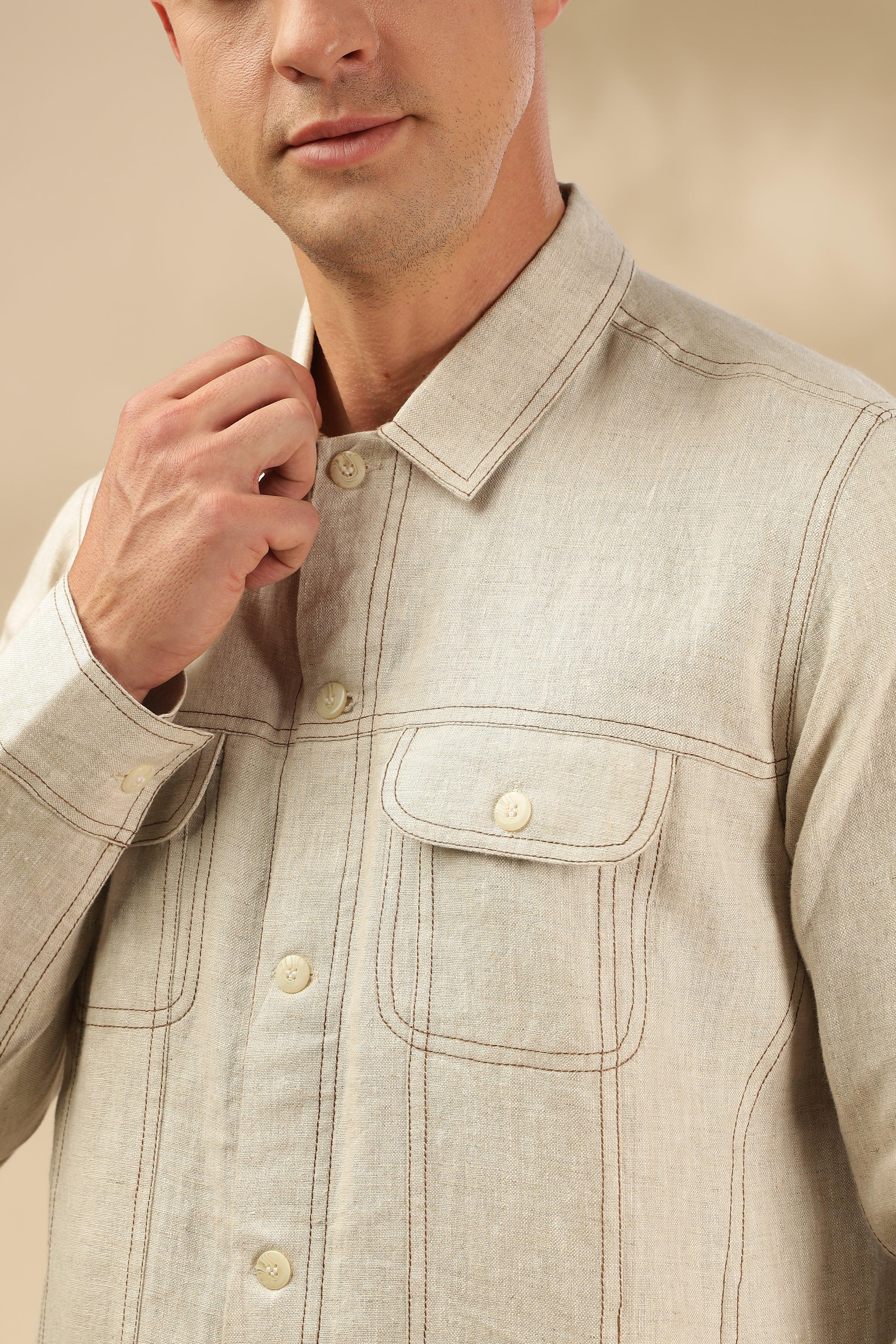 PABLO - Pure French Linen Natural Jacket