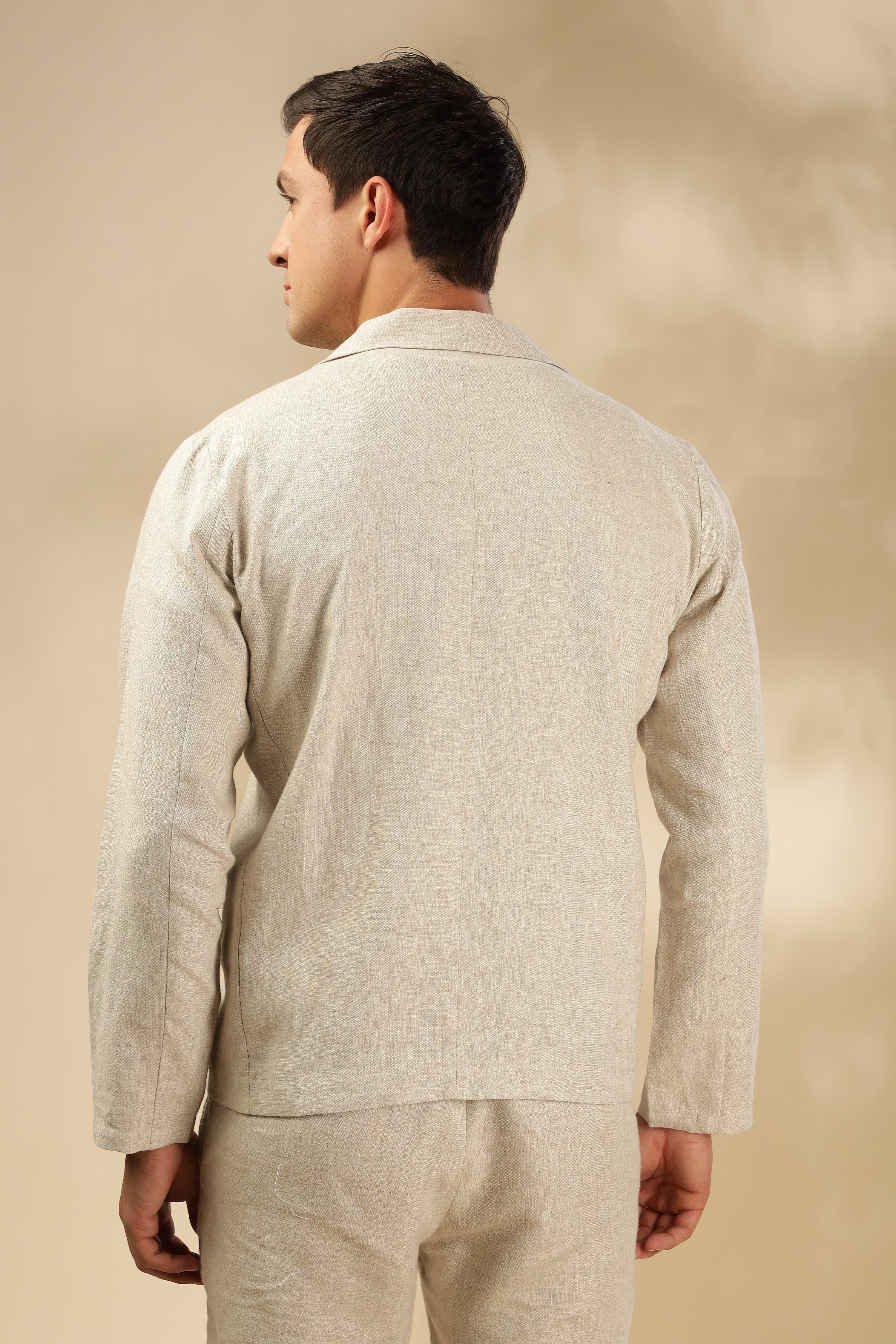 YVES - The Elegant Linen Jacket - NATURAL