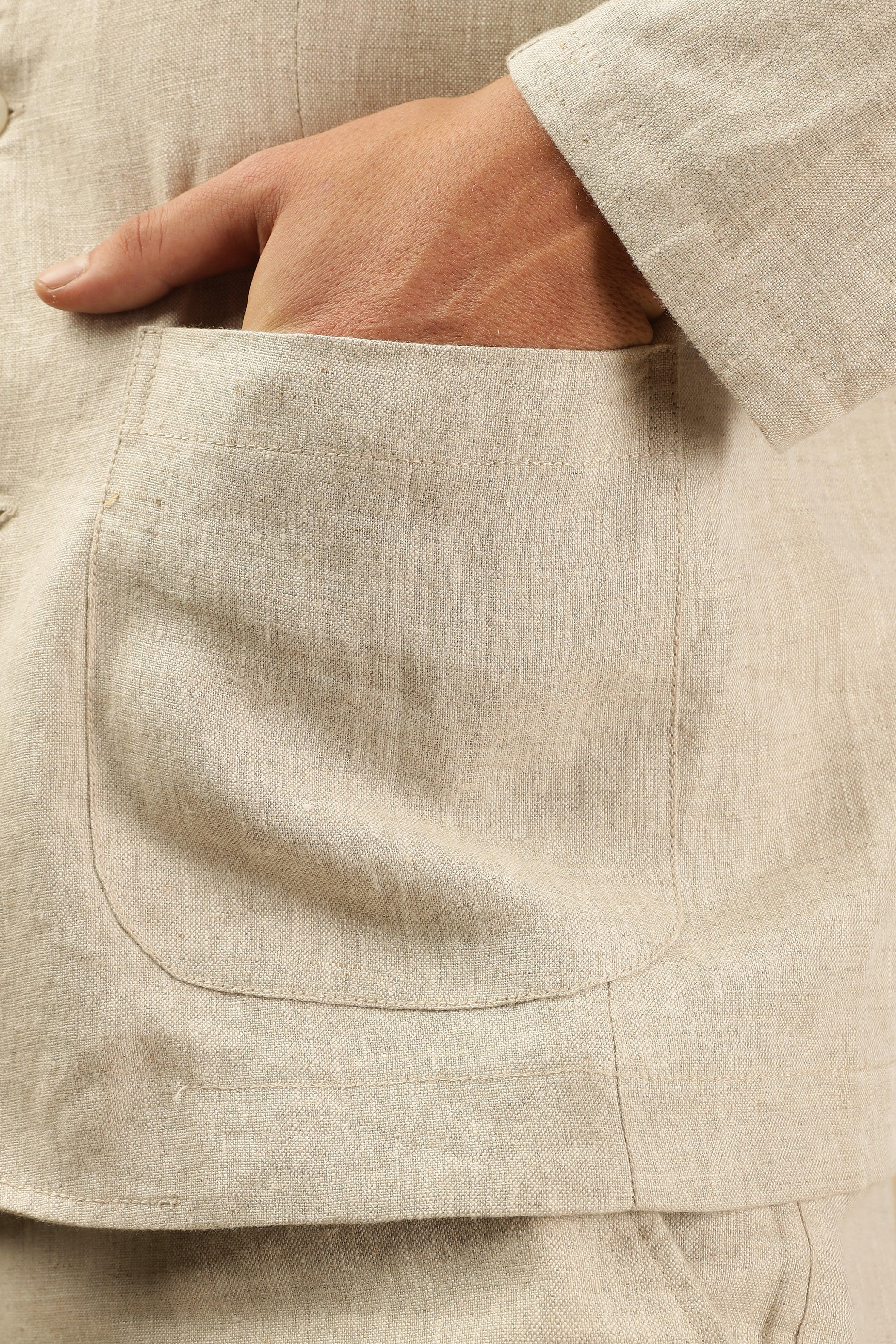 YVES - The Elegant Linen Jacket - NATURAL