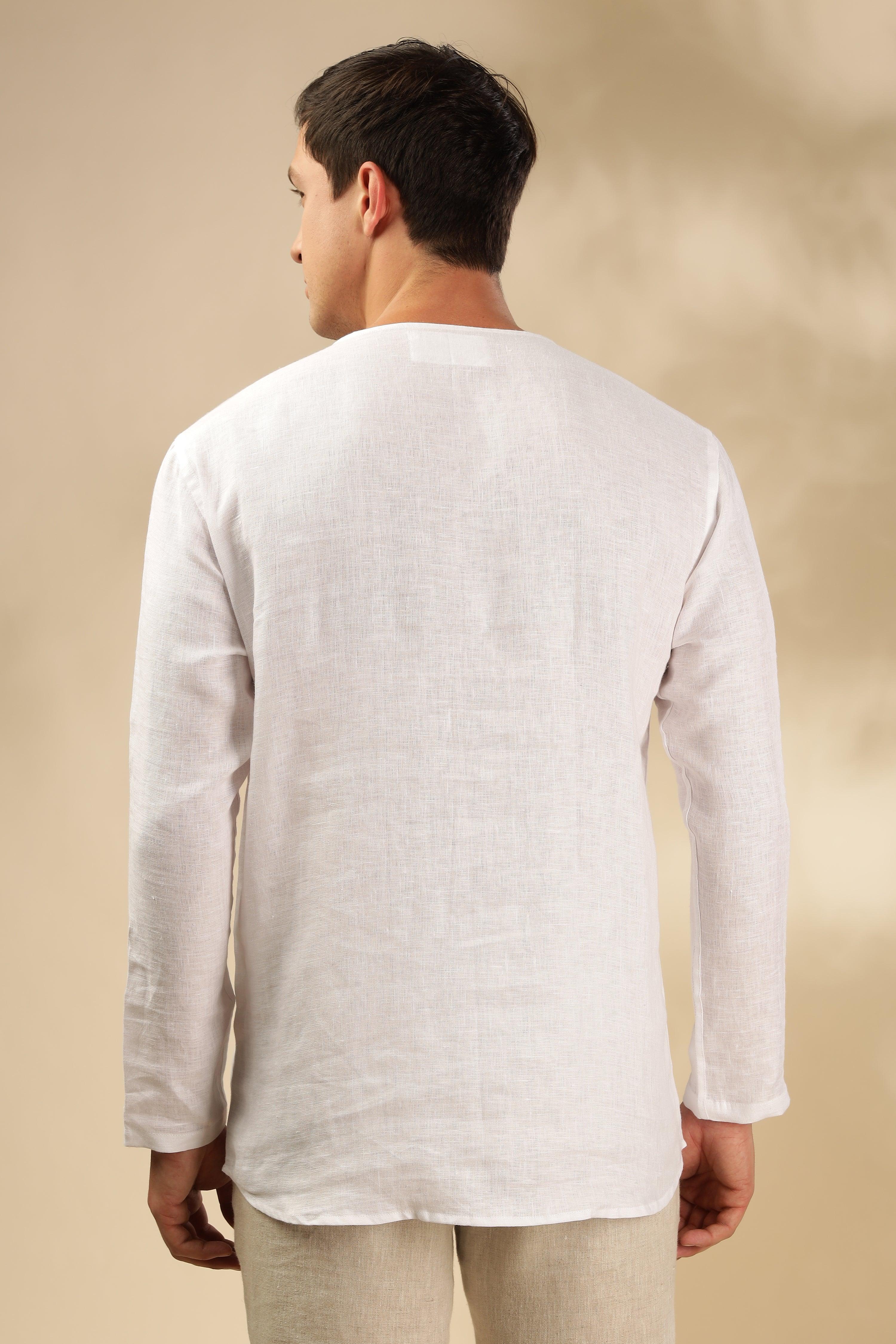 Wayne - The Comfortable Linen Shirt - White