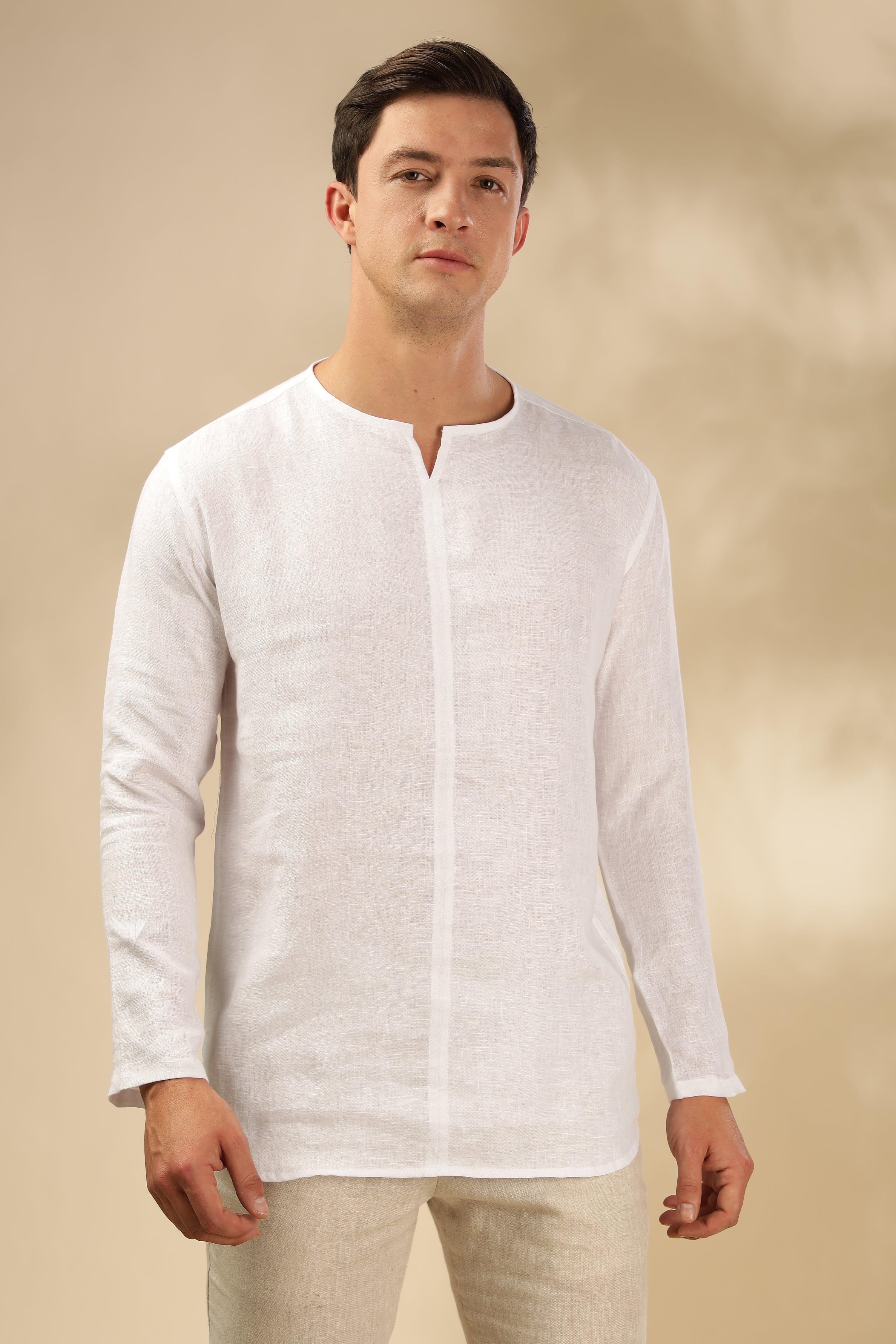 Wayne - The Comfortable Linen Shirt - White