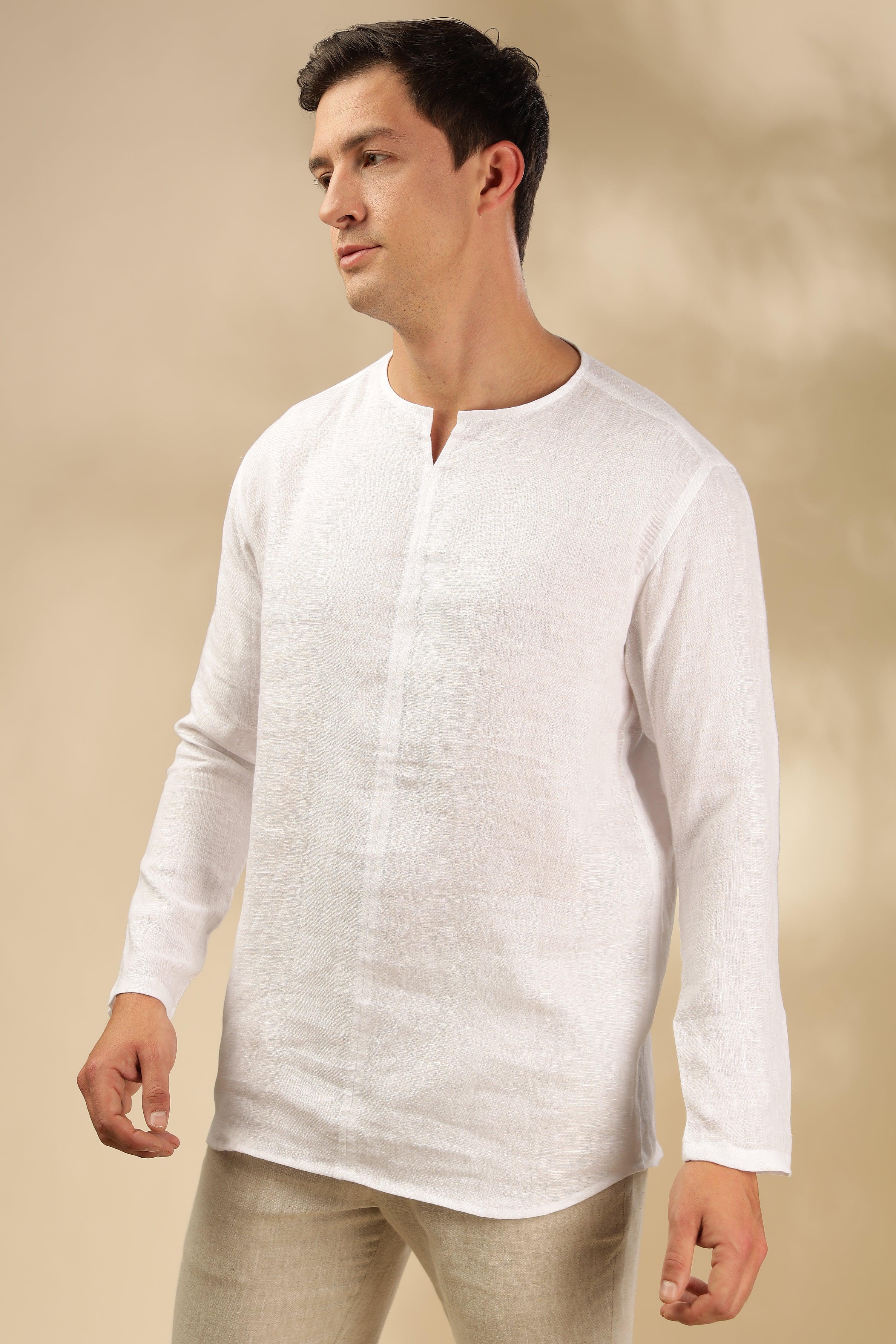 Wayne - The Comfortable Linen Shirt - White