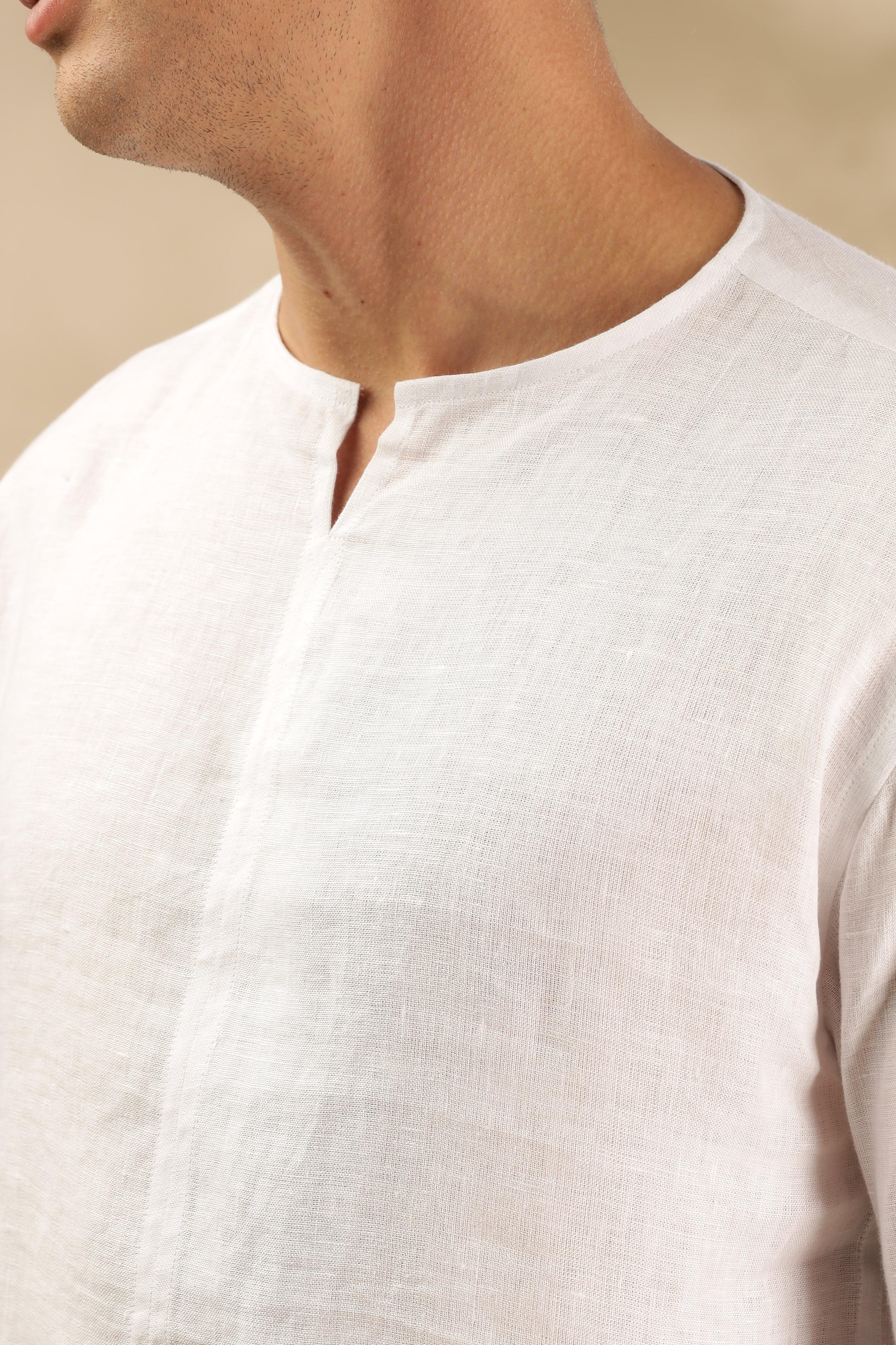 Wayne - The Comfortable Linen Shirt - White