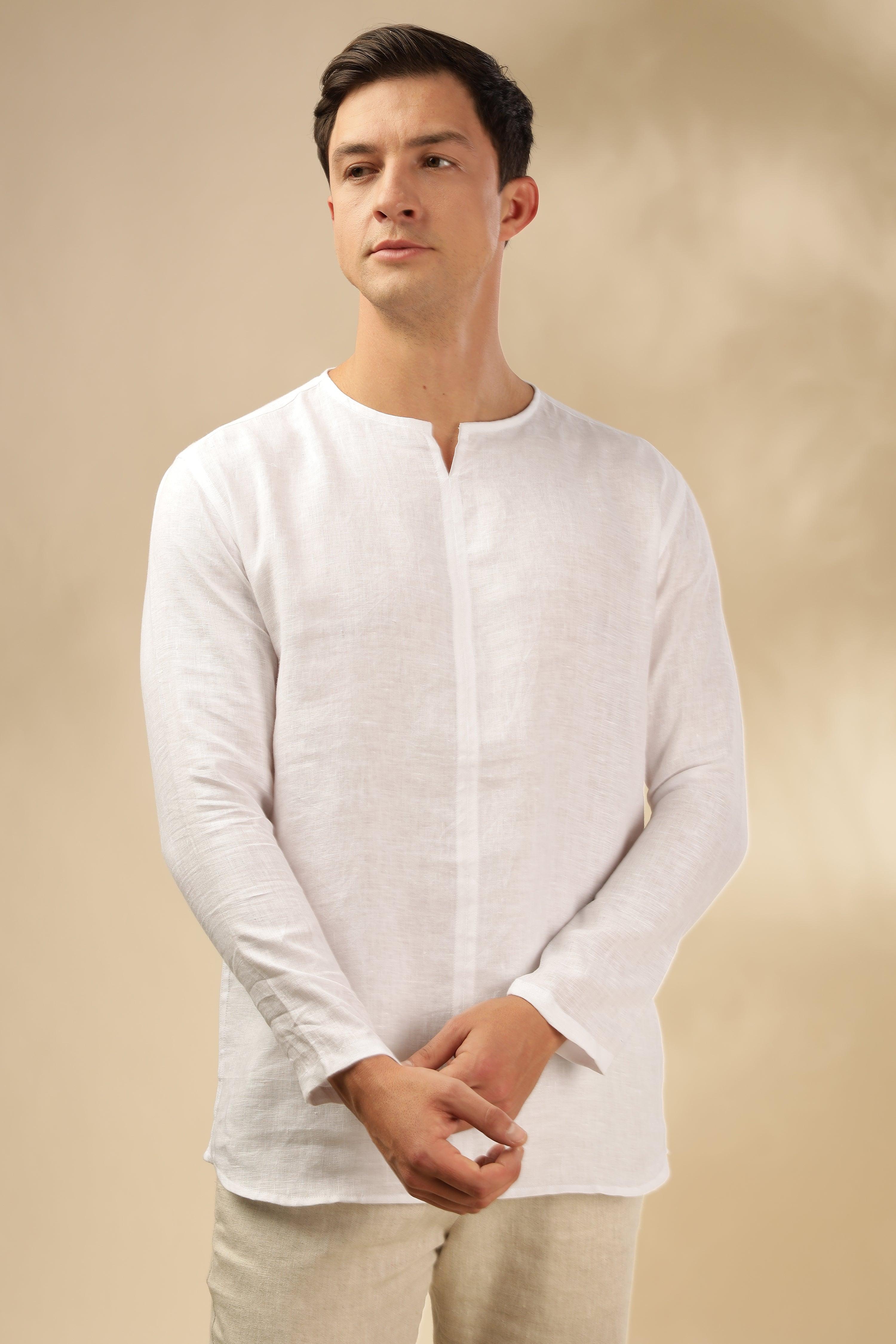 Wayne - The Comfortable Linen Shirt - White