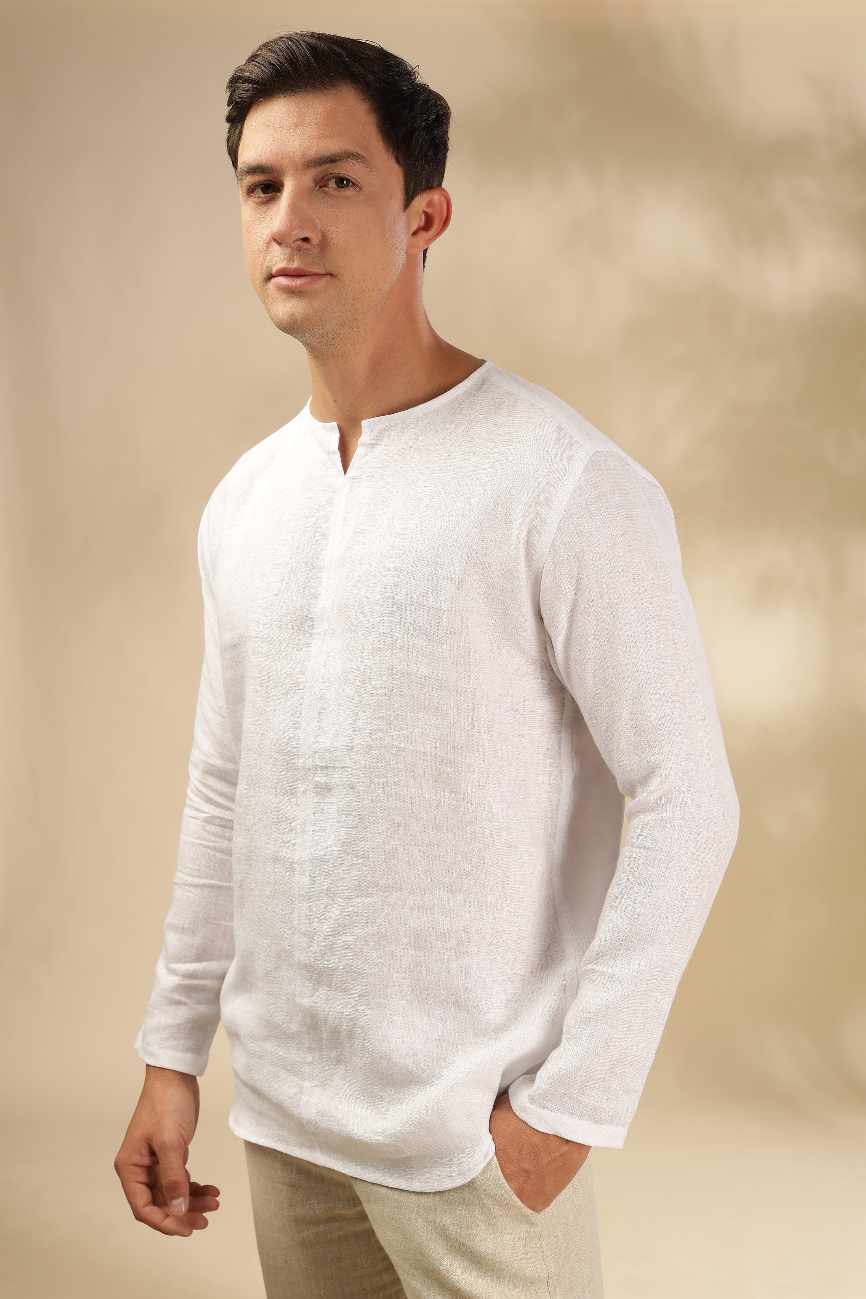 Wayne - The Comfortable Linen Shirt - White
