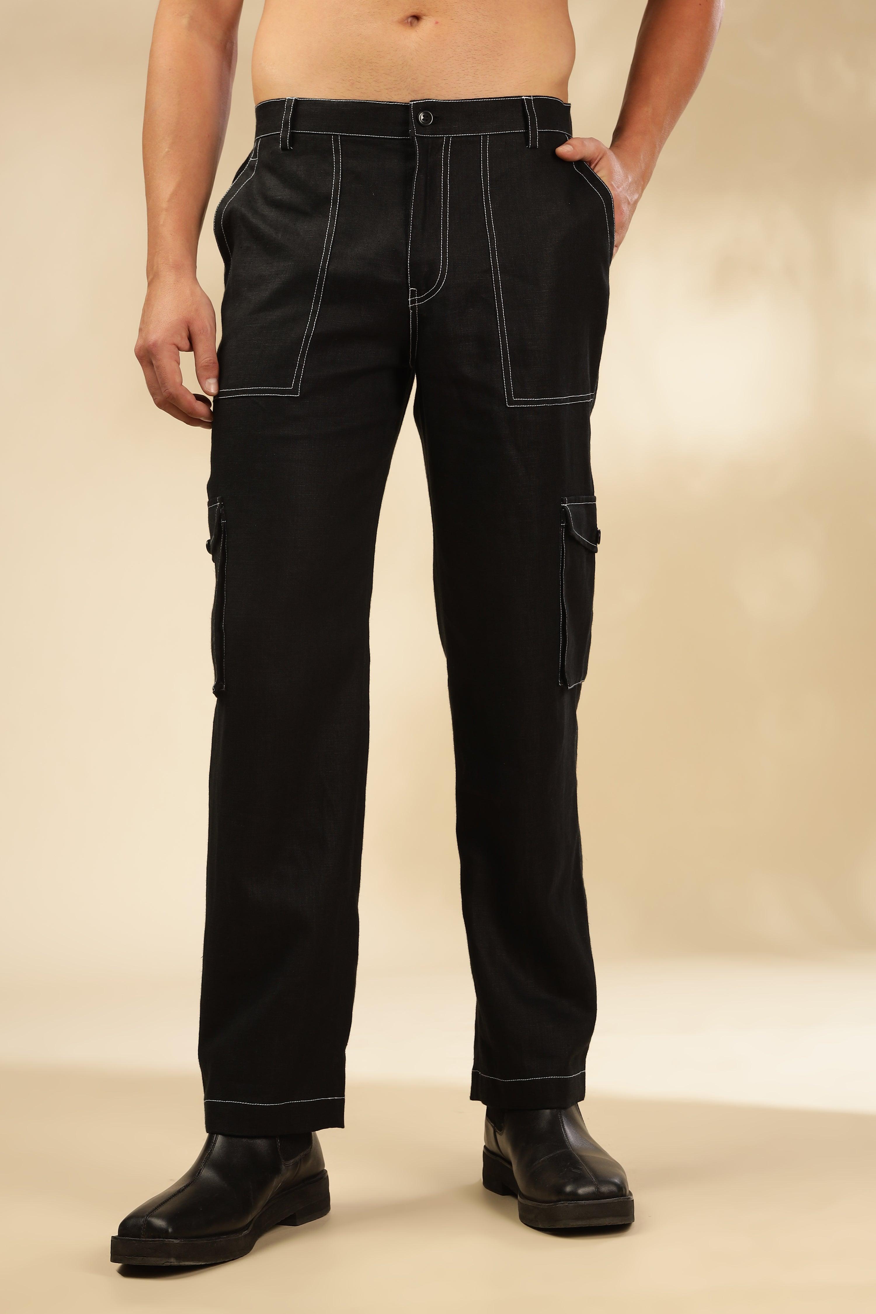 Zac-The Pure Linen Black Co-ord Set