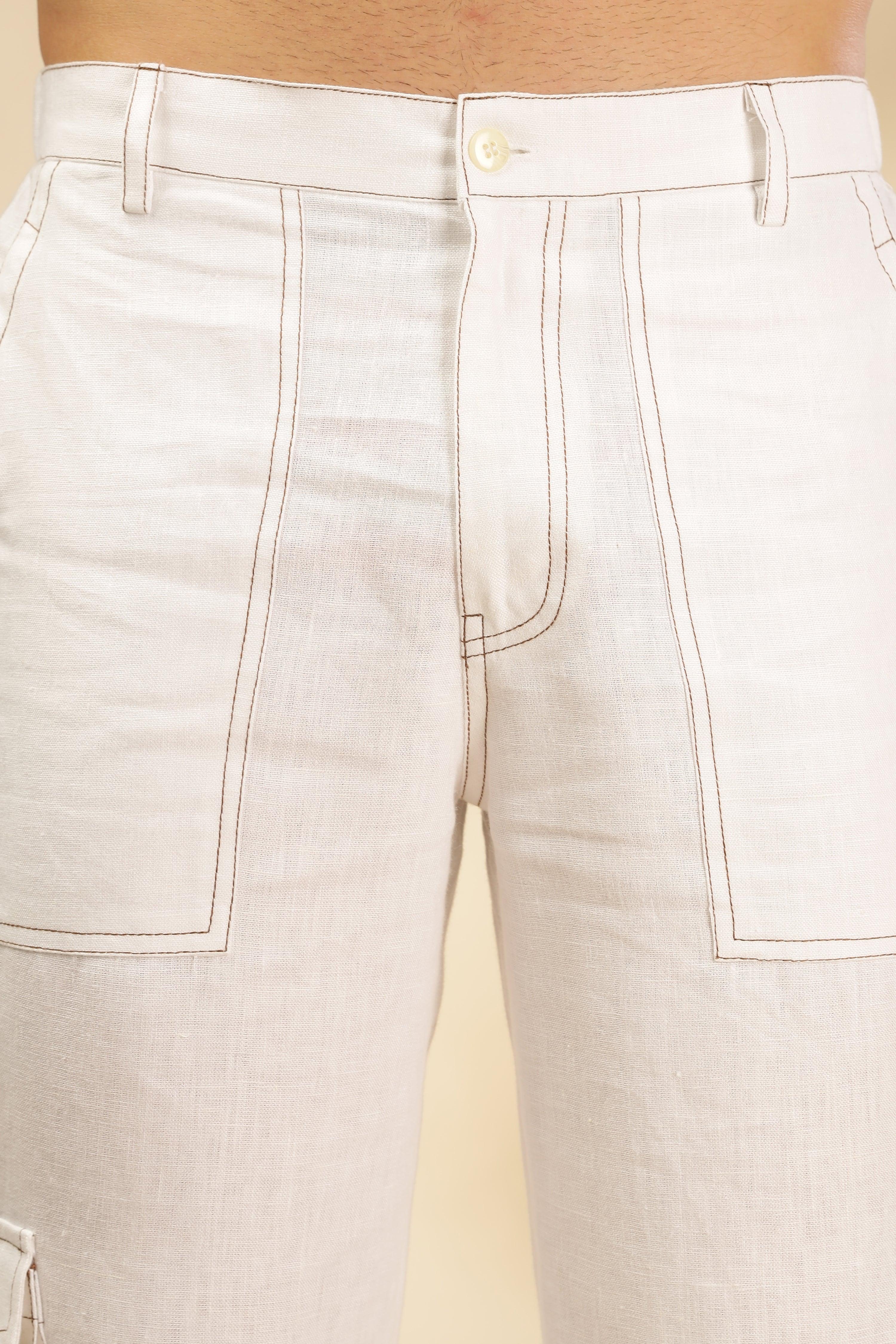 Zac-The Pure Linen White Co-ord Set