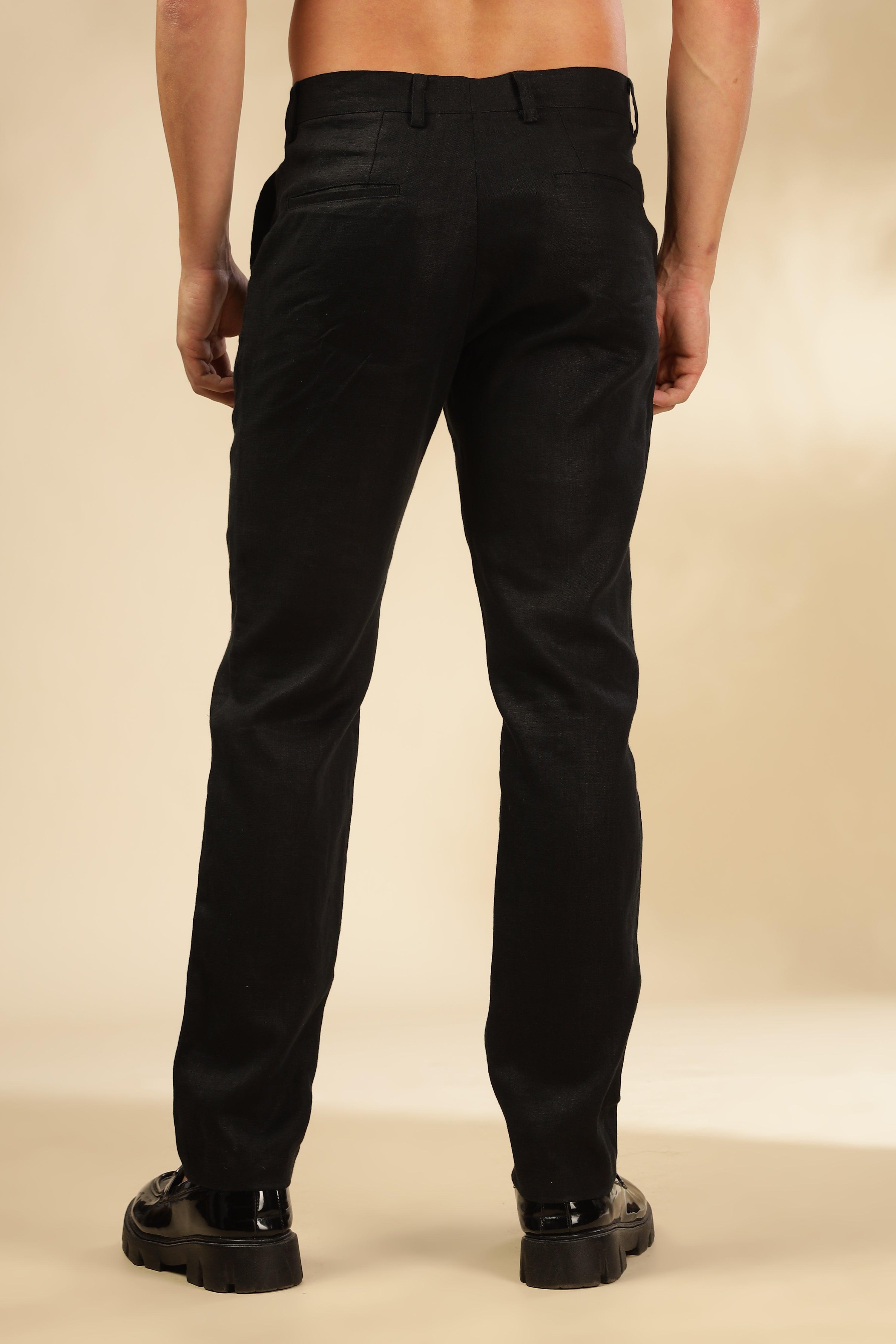 Rick - The Pure Linen Trousers Black - Perfect for All-Day Comfort