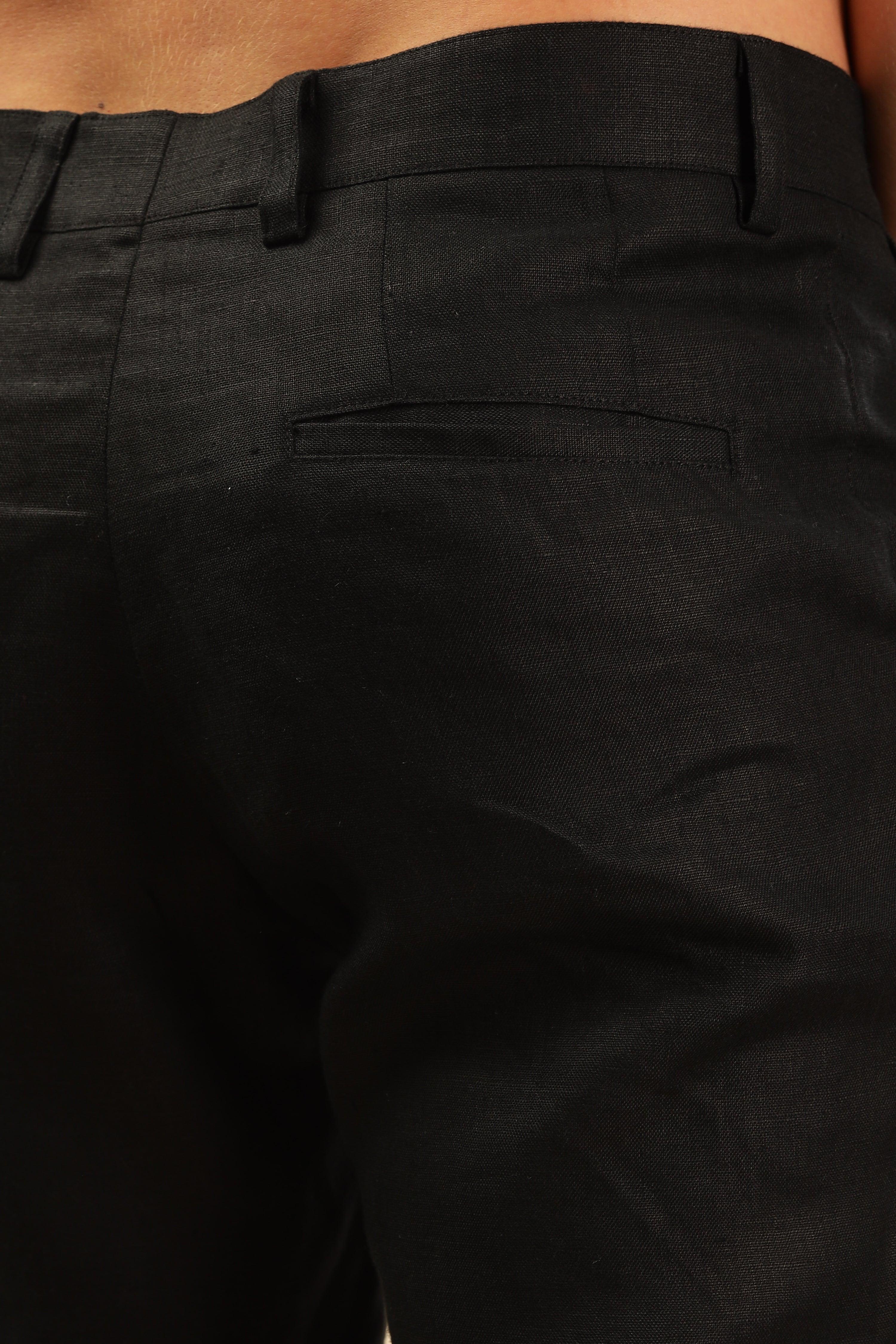 Rick - The Pure Linen Trousers Black - Perfect for All-Day Comfort