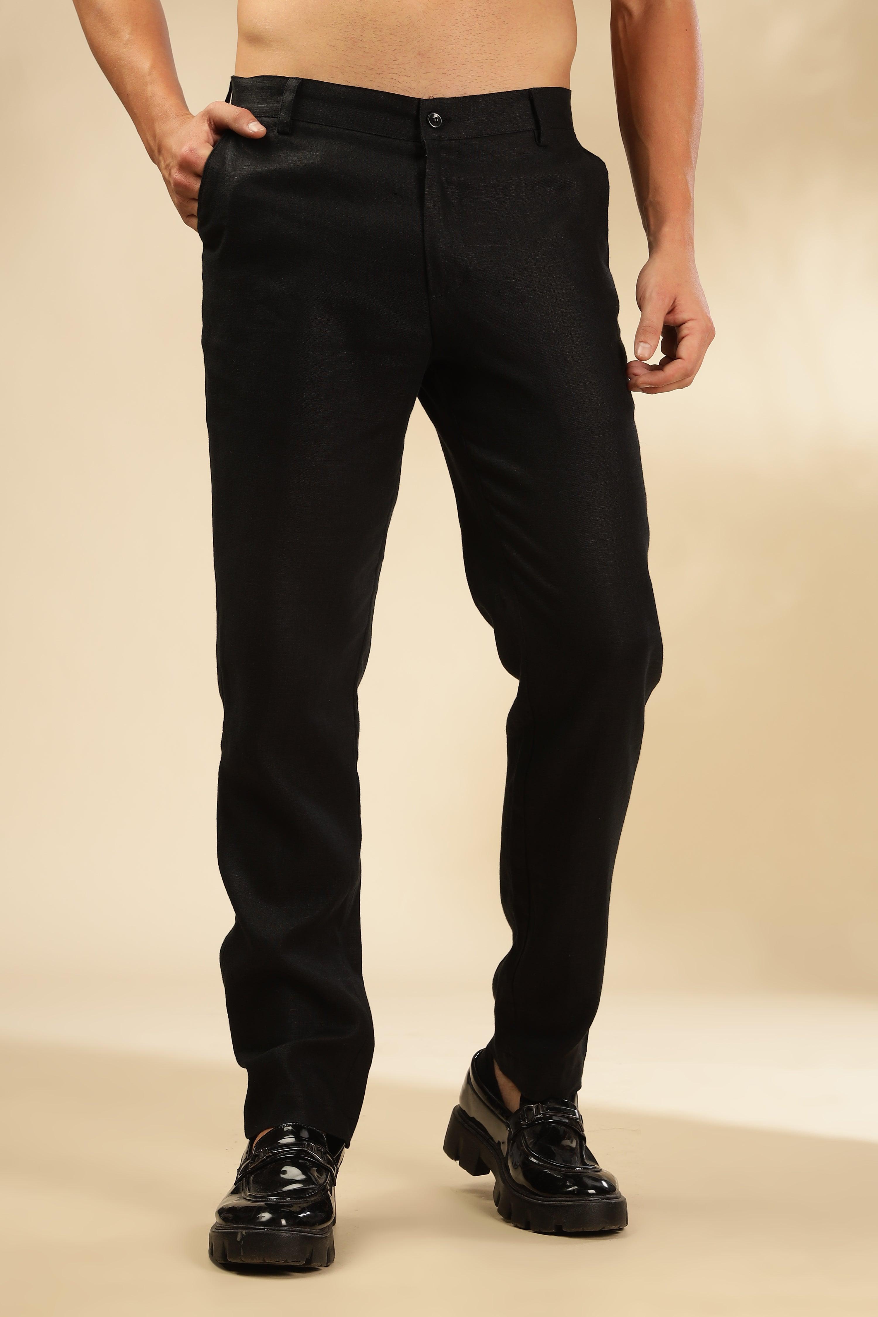 Rick - The Pure Linen Trousers Black - Perfect for All-Day Comfort