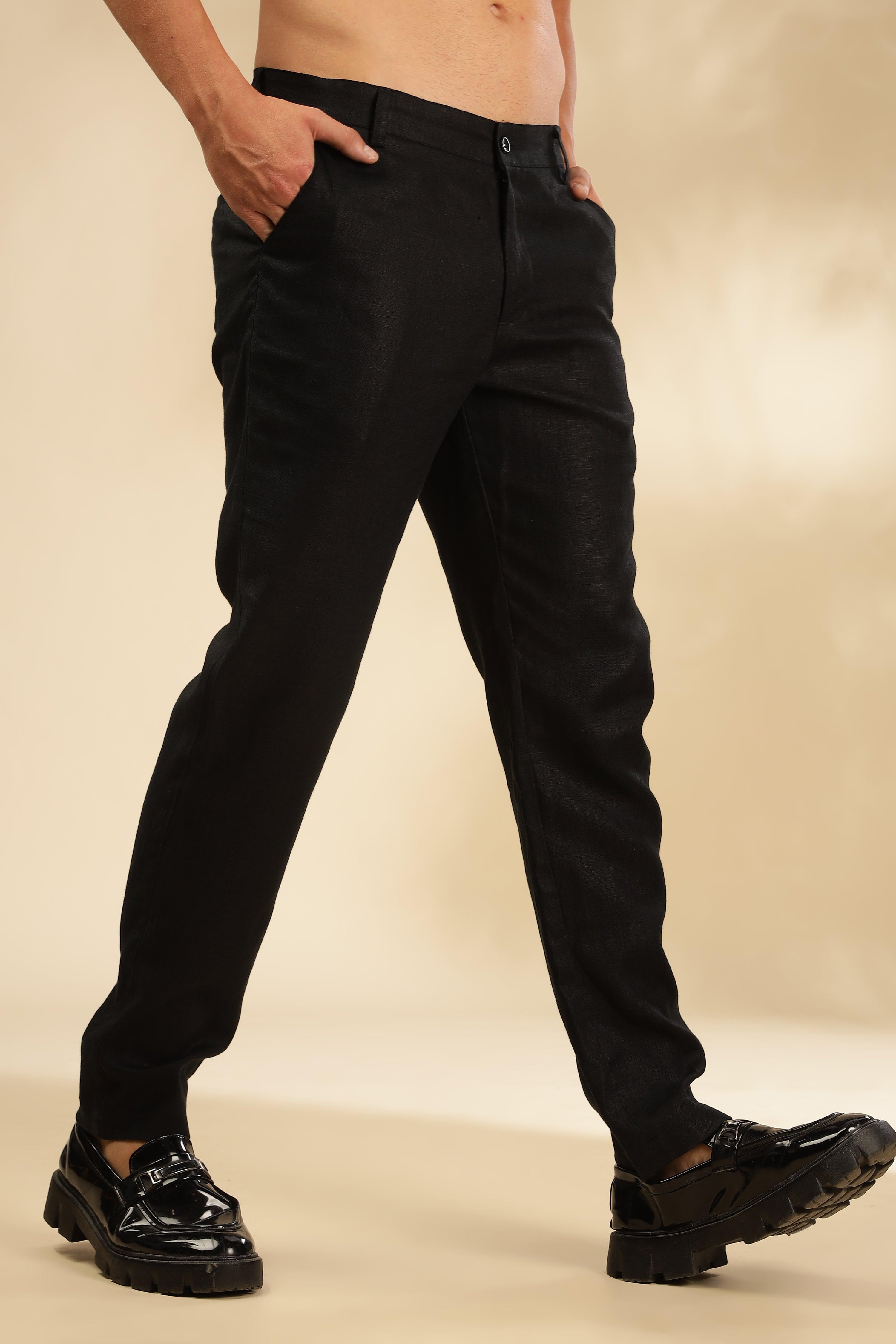 Rick - The Pure Linen Trousers Black - Perfect for All-Day Comfort