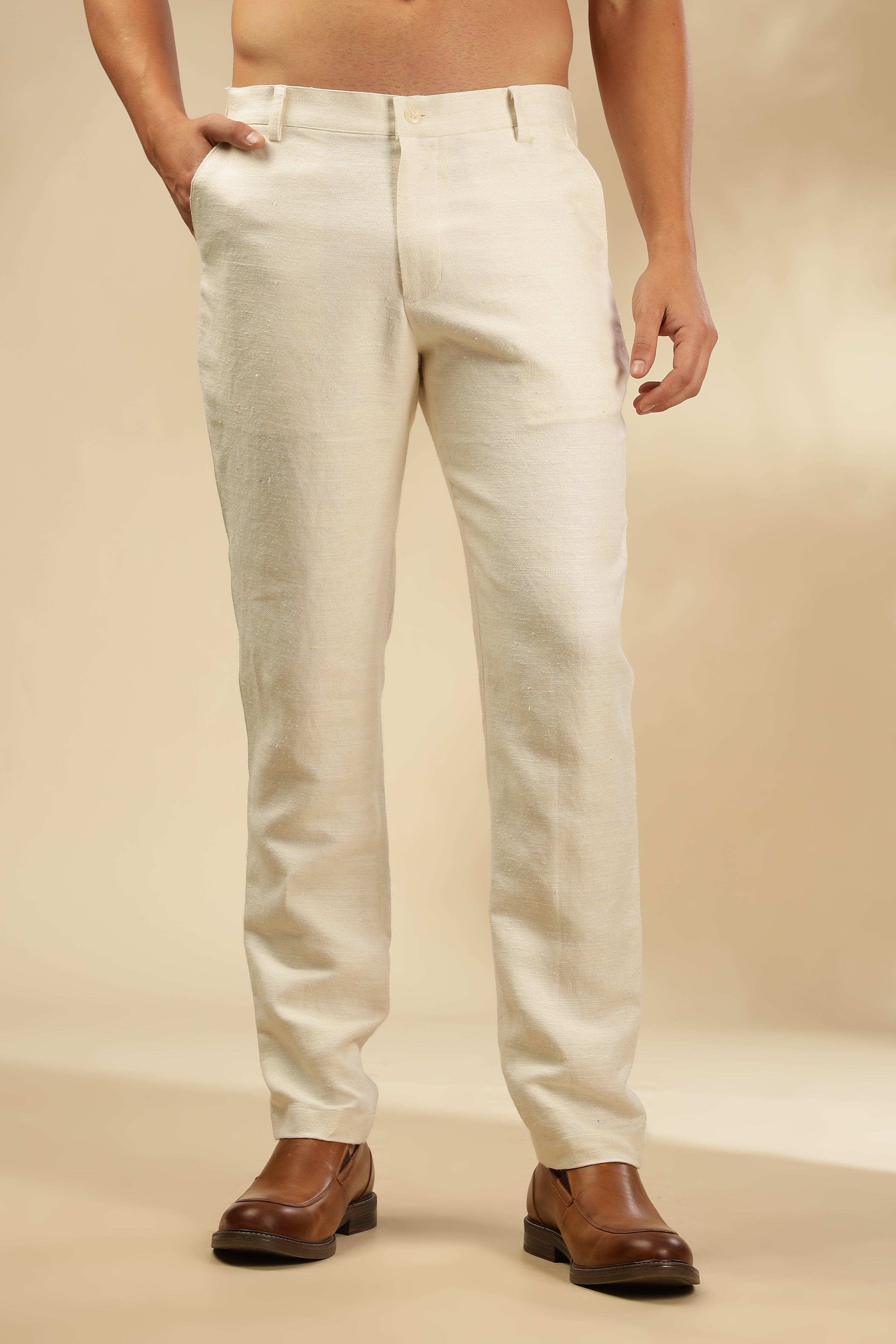 Rick - The Pure Hemp Trousers Light Beige -Perfect for All-Day Comfort
