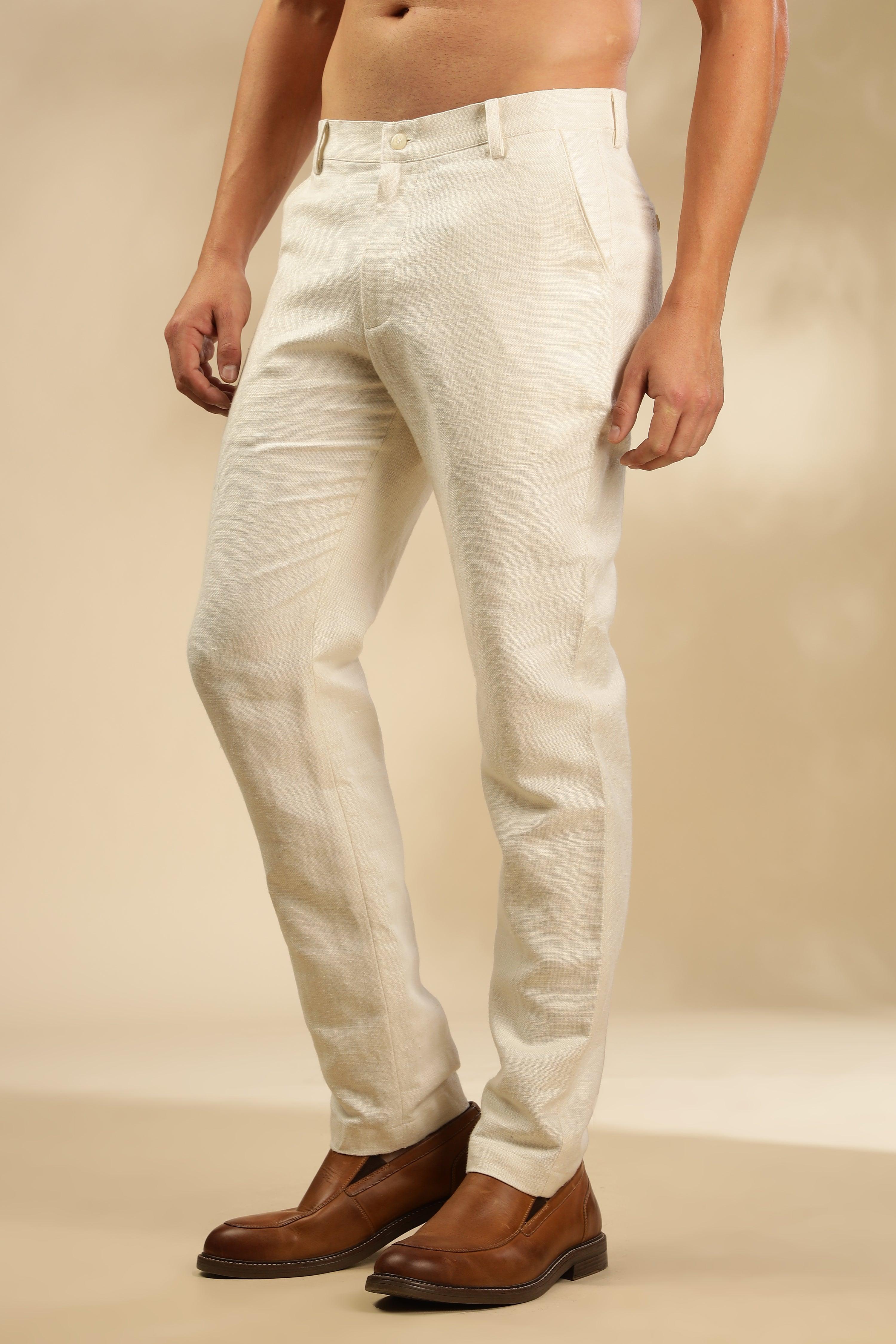Rick - The Pure Hemp Trousers Light Beige -Perfect for All-Day Comfort