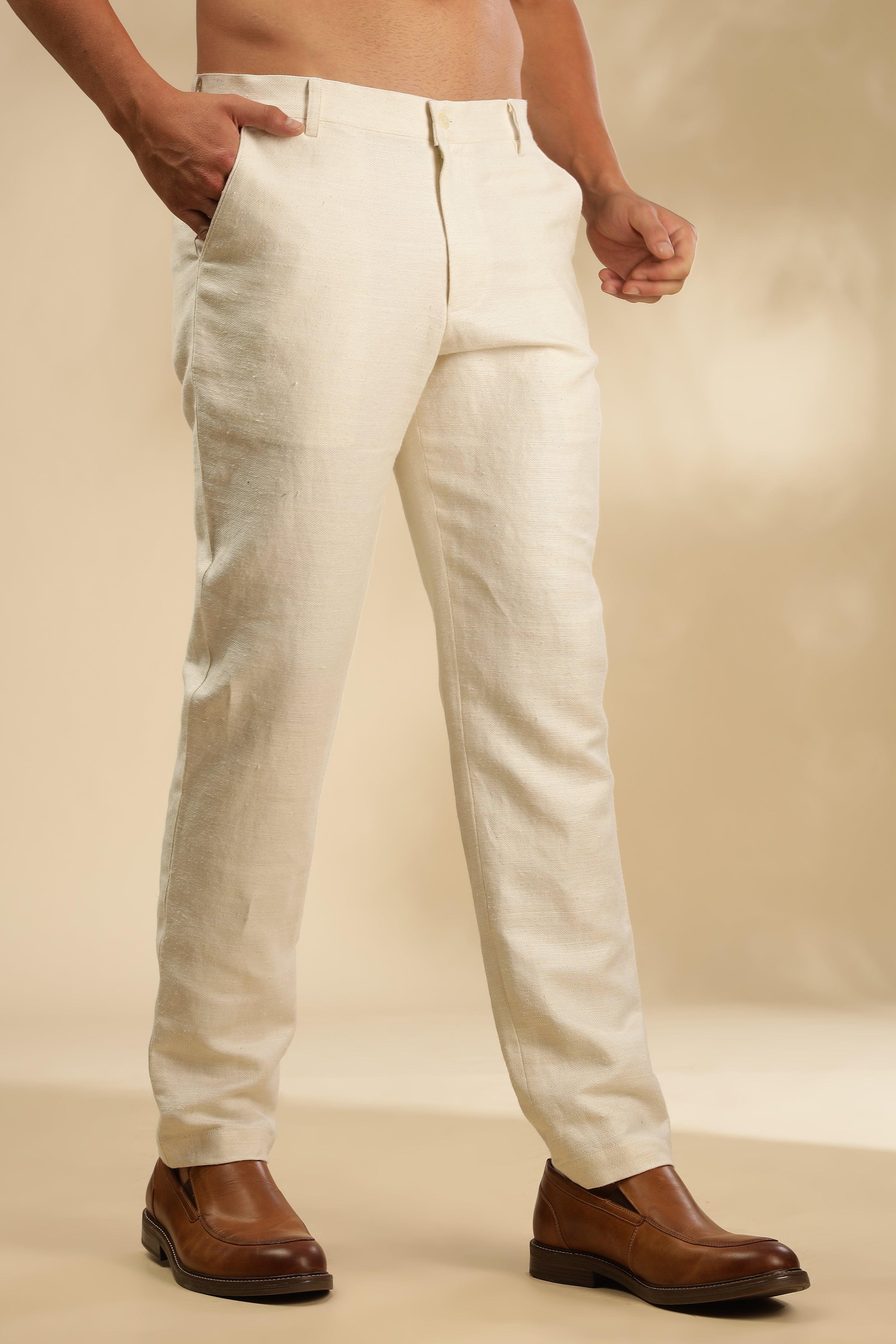 Rick - The Pure Hemp Trousers Light Beige -Perfect for All-Day Comfort