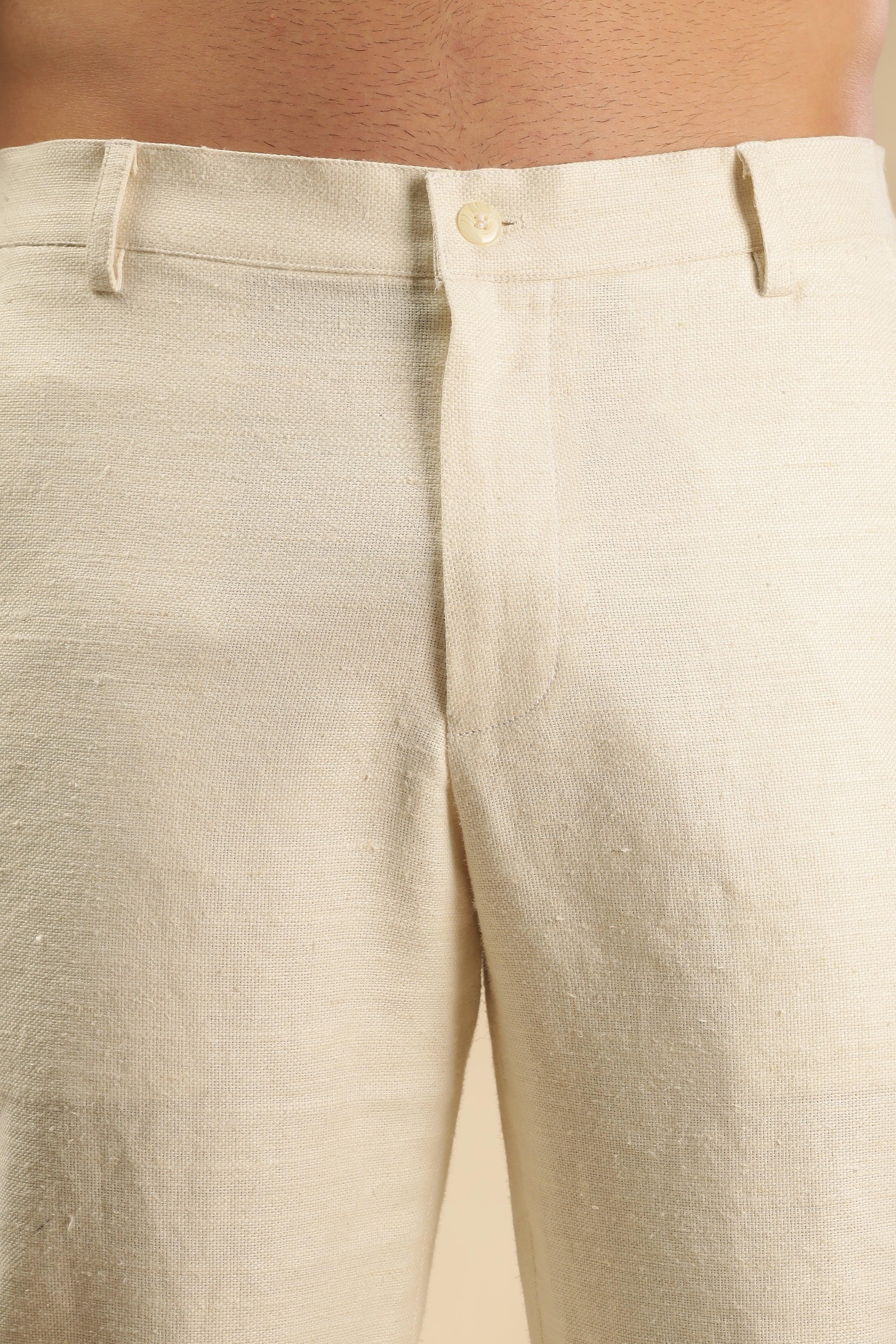 Rick - The Pure Hemp Trousers Light Beige -Perfect for All-Day Comfort