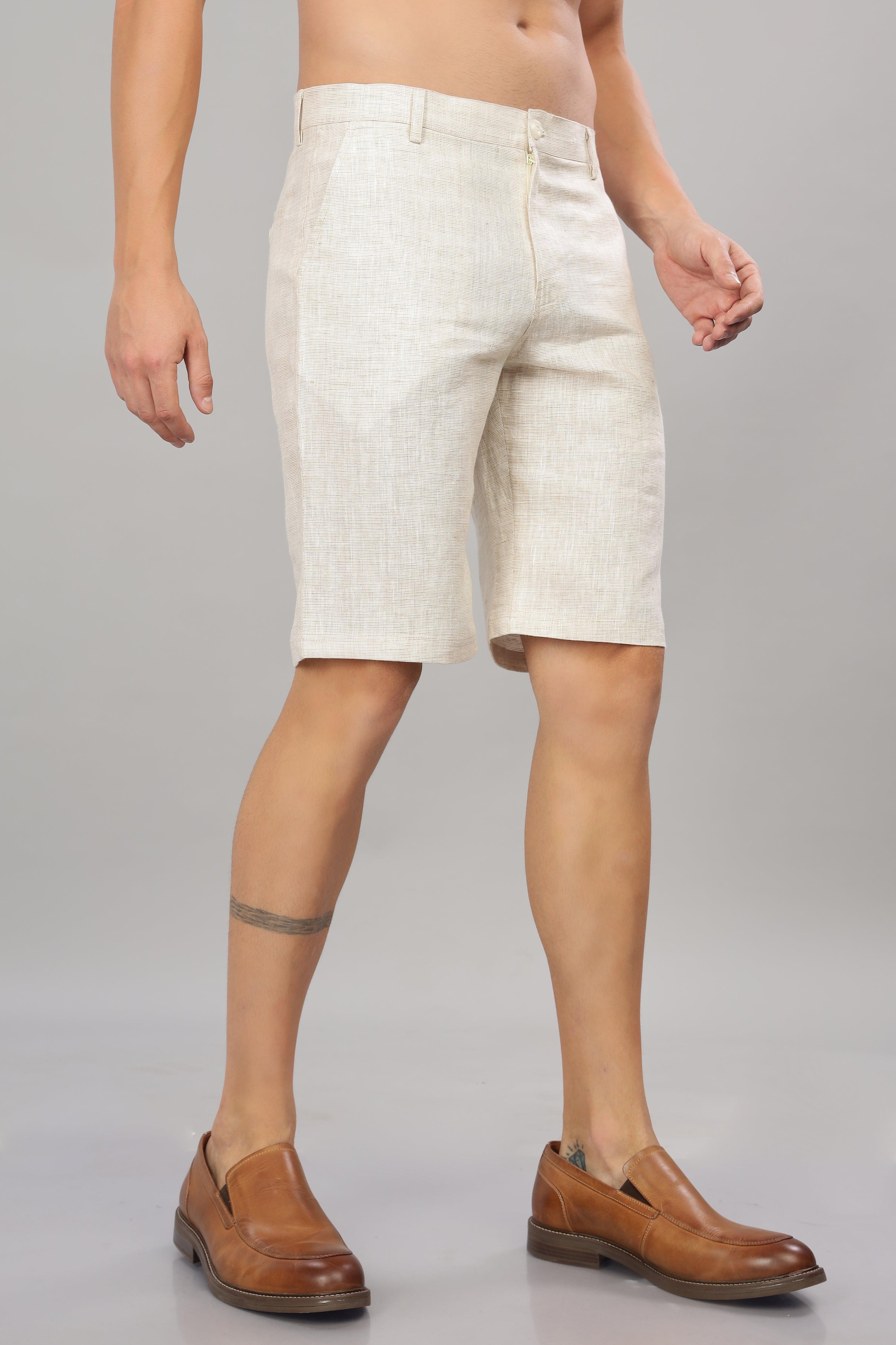 FREN PURE LINEN NATURAL SHORTS