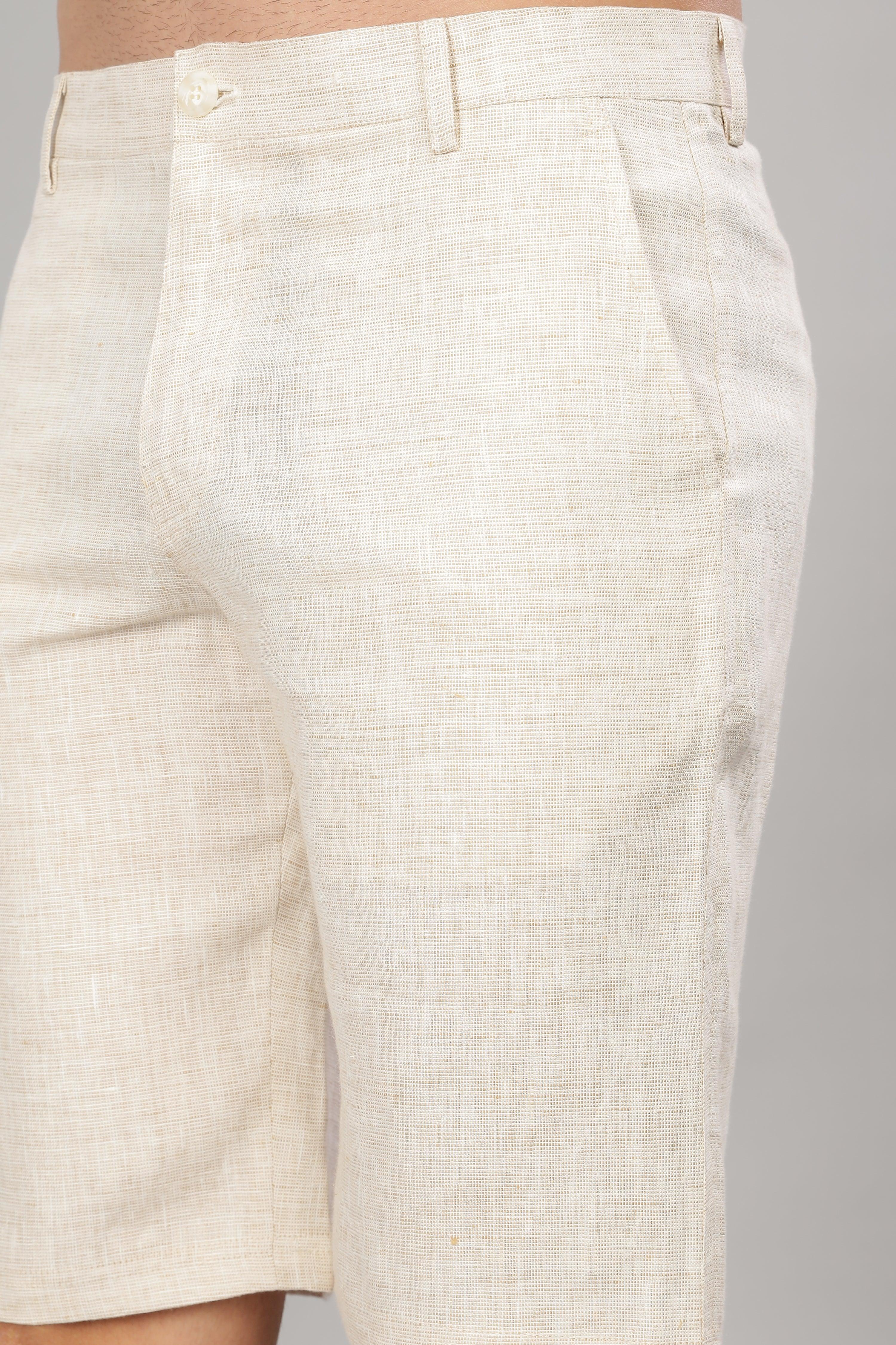 FREN PURE LINEN NATURAL SHORTS