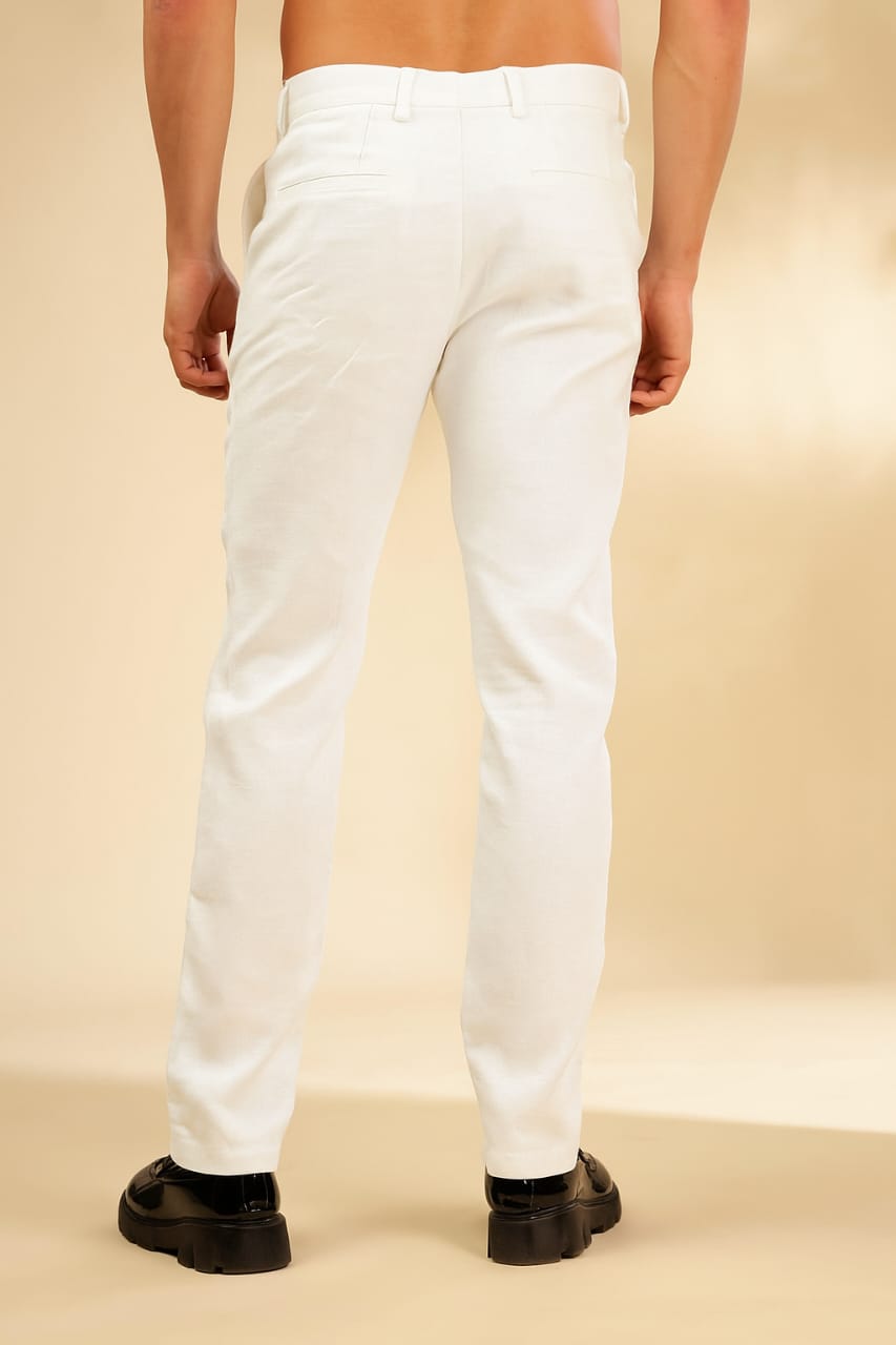Rick - The Pure Linen Trousers White - Perfect for All-Day Comfort